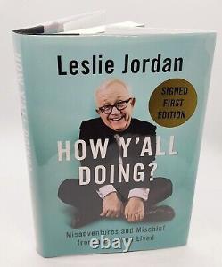 HOW Y'ALL DOING Leslie Jordan SIGNED Autobiography 1st/1st 2021 Book Will Grace