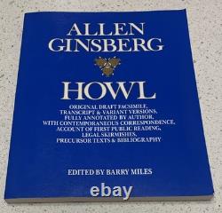 HOWL Original Draft Facsimile SIGNED by Allen Ginsberg 1st Edition Paperback