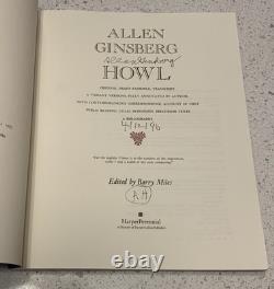 HOWL Original Draft Facsimile SIGNED by Allen Ginsberg 1st Edition Paperback