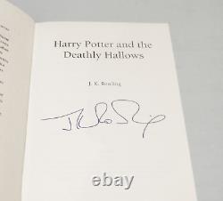 Harry Potter and the Deathly Hallows SIGNED J K Rowling 1st ed Excellent