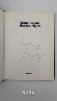 Helmut Newton Signed Sleepless Nights 1st Edition 1978