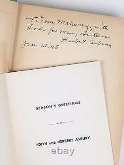 Herbert Asbury / Carry Nation Signed 1st Edition 1929