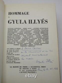 Hommage a Gyula Illyes SIGNED by Illyes 1963 1st Edition Hungarian Poetry