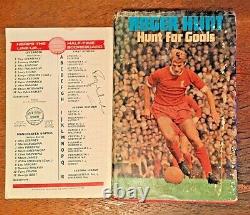 Hunt for Goals by Roger Hunt 1st Edition + Signed Program Liverpool v Man U 1973