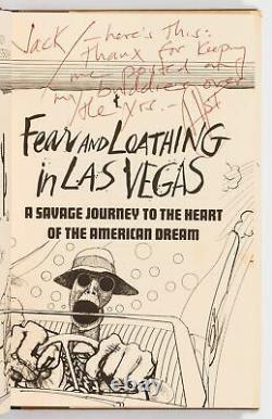 Hunter S THOMPSON / Fear and Loathing in Las Vegas Savage Journey Signed 1st ed