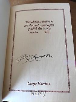 I Me Mine Book George Harrison signed Genesis Publications Beatles Ltd#1744/2000