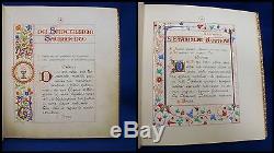 ILLUMINATED MANUSCRIPT 1899 Antique Original Hand Painted BIBLE Miniatures PRAY