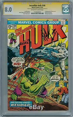 INCREDIBLE HULK 180 CGC 8.0 SIGNATURE SERIES SIGNED x2 WEIN TRIMPE 1ST WOLVERINE