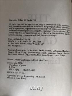 Iain M Banks The Player of Games Signed 1st Edition 1988