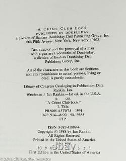 Ian Rankin / Watchman Signed 1st Edition 1991