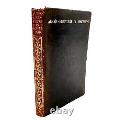 Illustrated leather bound 1st edition thus, Alice Adventure in Wonderland 1904