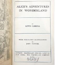 Illustrated leather bound 1st edition thus, Alice Adventure in Wonderland 1904