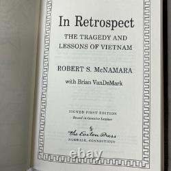 In Retrospect Robert McNamara SIGNED 1st Edition Easton Press Leather Bound Book