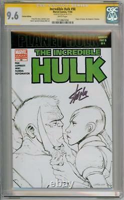 Incredible Hulk #98 Sketch Cgc 9.6 Signature Series Signed Stan Lee Thor Movie