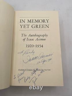 Isaac Asimov SIGNED 1ST EDITION 1ST PRINT In Memory Yet Green Autobiography HC