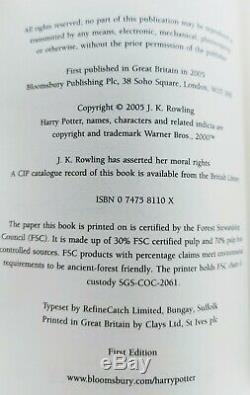 J. K. Rowling Harry Potter and the Half-Blood Prince First Edition Signed