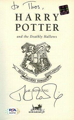 J. K. Rowling Signed 1st/1st Edition JK Harry Potter & Deathly Hallows PSA