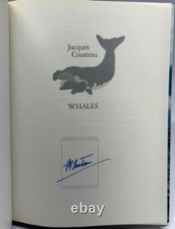 Jacques-Yves COUSTEAU / Jacques Cousteau Whales Signed 1st Edition 1988