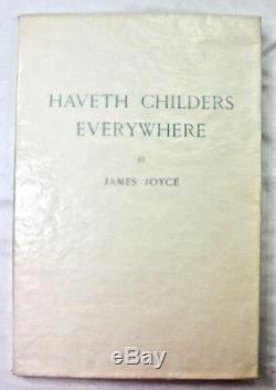 James Joyce Haveth Childers Everywhere 1/100 SIGNED F/NF Fountain 1930
