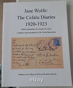 Jane Wolfe The Cefalu Diaries 1920-1923 Aleister Crowley (signed By Compiler)