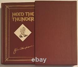 Jim Thompson / HEED THE THUNDER Introduction by James Ellroy Signed 1st ed 1991