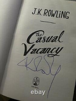Jk Rowling The Casual Vacancy 1st/1st edition Signed UK Hardback