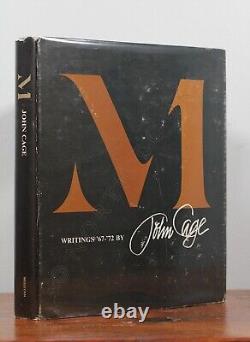 John Cage / M Writings'67-'72 Signed 1st Edition 1973