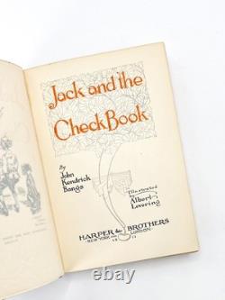 John Kendrick Bangs / JACK AND THE CHECK BOOK Signed 1st Edition 1911