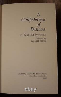 John Kennedy Toole / A Confederacy of Dunces SIGNED 1st Edition 1980