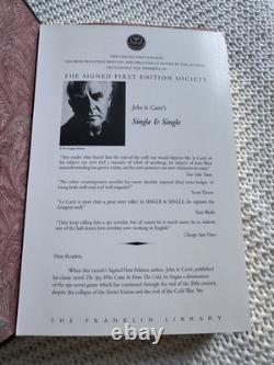 John Le Carre Single & Single 1st Edition Signed HB Book Franklin Library
