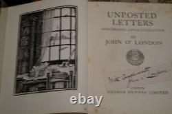 John O London Unposted letters 1924 1st edition signed by author v rare