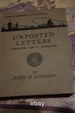 John O London Unposted letters 1924 1st edition signed by author v rare