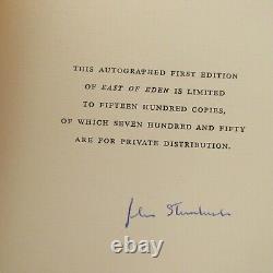 John Steinbeck Signed East of Eden True First Printing Limited Edition 1952 Rare