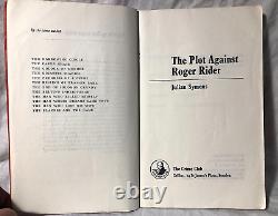 Julian Symons SIGNED, The Plot Against Roger Rider Uncorrected Proof 1973