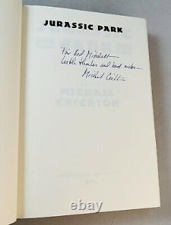 Jurassic Park-Michael Crichton-SIGNED! -First/1st Edition/4th Printing-VERY RARE