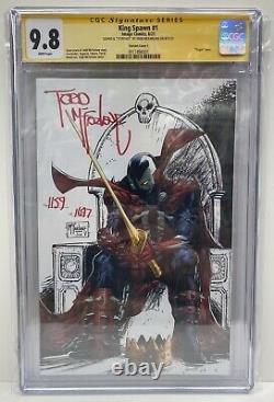 KING SPAWN #1 1250 CGC SS 9.8 NM+ Todd Mcfarlane 1159/1697 SIGNED GRADED 2021