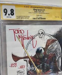 KING SPAWN #1 1250 CGC SS 9.8 NM+ Todd Mcfarlane 1159/1697 SIGNED GRADED 2021