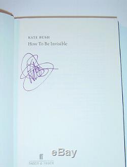 Kate Bush HOW TO BE INVISIBLE UK 1st print Faber Hardback SIGNED