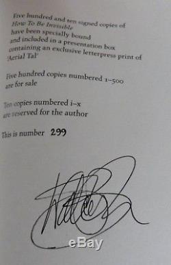 Kate Bush How To Be Invisible book Signed Numbered limited edition RARE