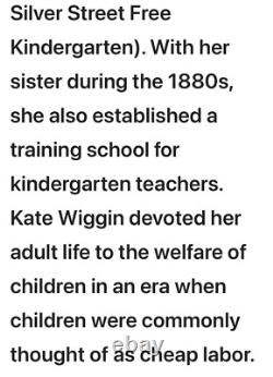 Kate Douglas Wiggin MOTHER CAREY'S CHICKENS 1st Edition SIGNED Presentation Copy