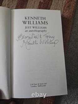 Kenneth Williams Signed Autobiography'Just Williams' HB