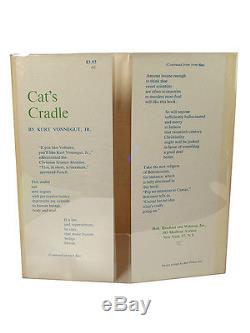 Kurt Vonnegut CAT'S CRADLE First Edition Signed Dated with Self-Portrait F/NF