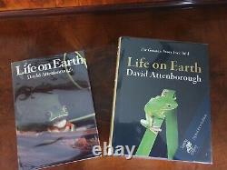 LIFE ON EARTH RARE Signed By David Attenborough 1st Edition Bundle