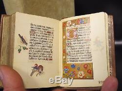 LIVRE D'HEURES Book of Hours ILLUMINATED MANUSCRIPT Antique Ancient Christian