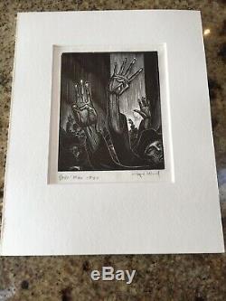 LYND WARD Signed Limited Edition GODS' MAN PLATE 13 Wood Engraving MINT'Rally