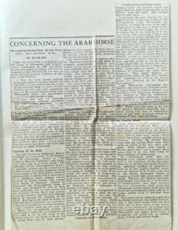 Lady Wentworth Signed Letter & more 1938 Thoroughbred Racing Stock 1st Edition