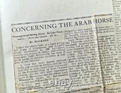 Lady Wentworth Signed Letter & more 1938 Thoroughbred Racing Stock 1st Edition