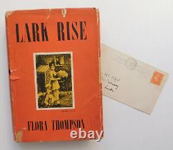 Lark Rise by Flora Thompson 1939 classic book 1st edition signed by publisher