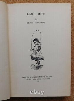 Lark Rise by Flora Thompson 1939 classic book 1st edition signed by publisher