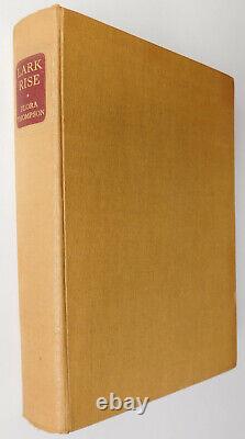 Lark Rise by Flora Thompson 1939 classic book 1st edition signed by publisher